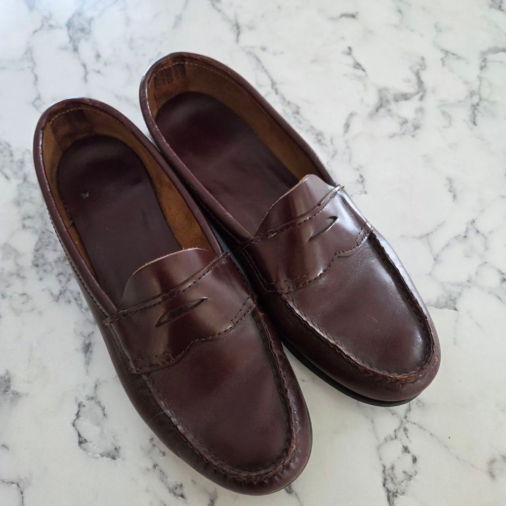 G.H. Bass & Co. Women's Dark Brown Leather Penny Loafers 9.5